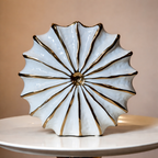 Ceramic White Home Décor With Golden Design