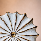 Ceramic White Home Décor With Golden Design