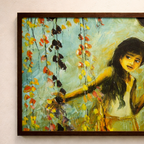 Artistic Girl Wall Painting Frame