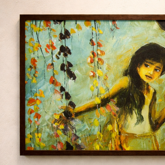 Artistic Girl Wall Painting Frame