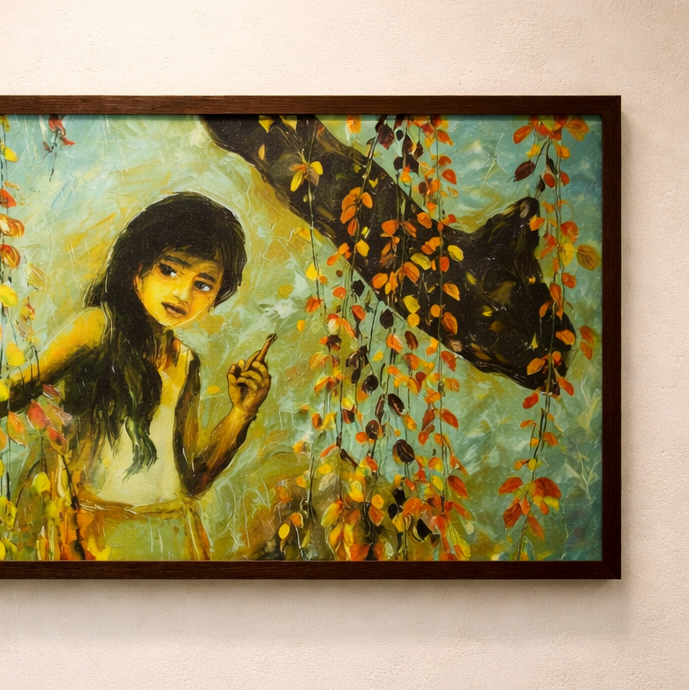Artistic Girl Wall Painting Frame