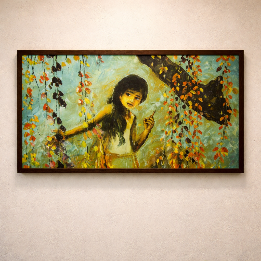Artistic Girl Wall Painting Frame