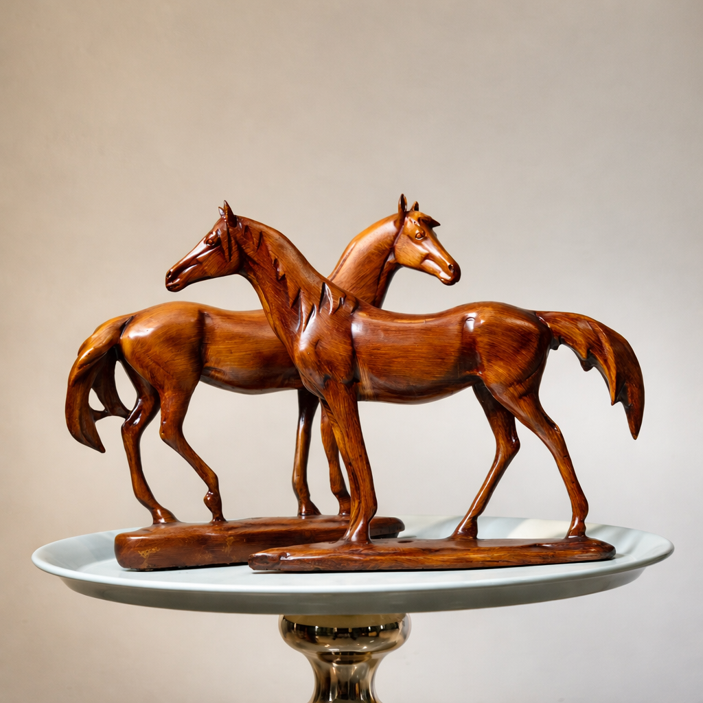 One Pair Of Wooden Horse