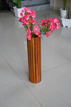 WOODEN FLOWER VASE WITHOUT FLOWER