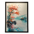 Autumn Tree Lake Wall Art Frame