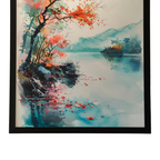 Autumn Tree Lake Wall Art Frame