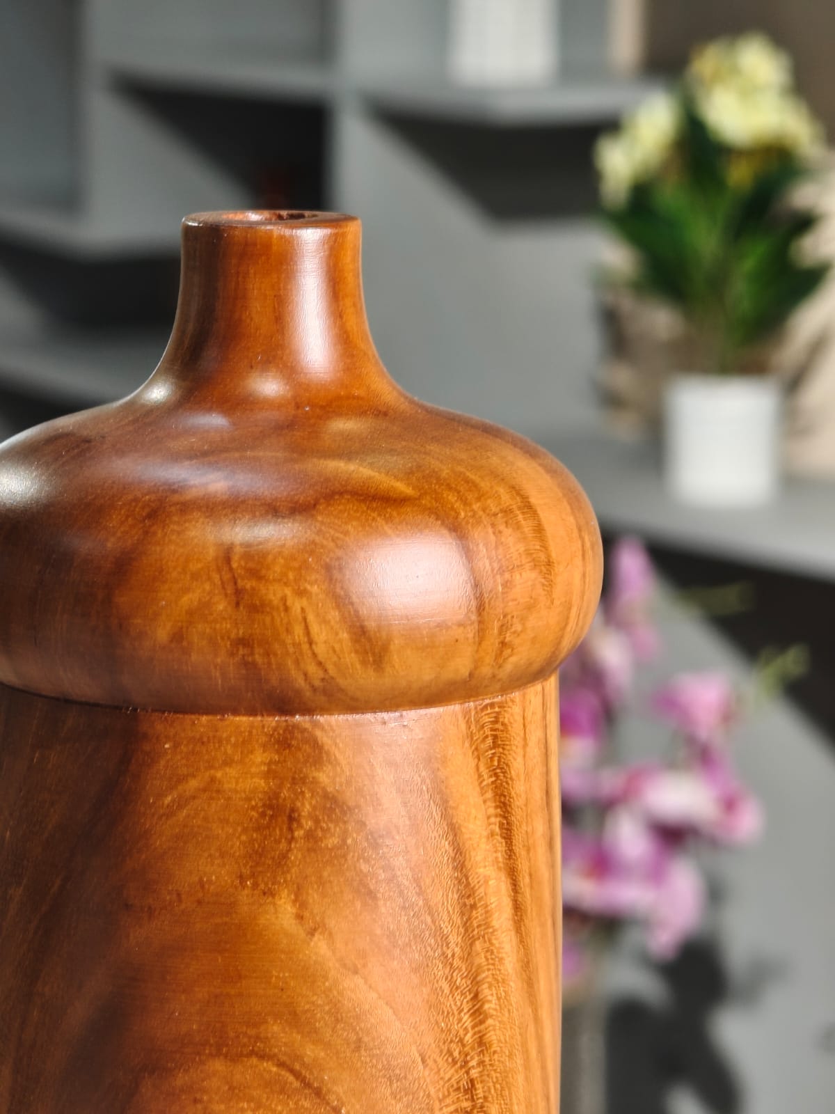 Wooden Flower Vase