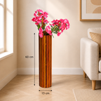 WOODEN FLOWER VASE WITHOUT FLOWER